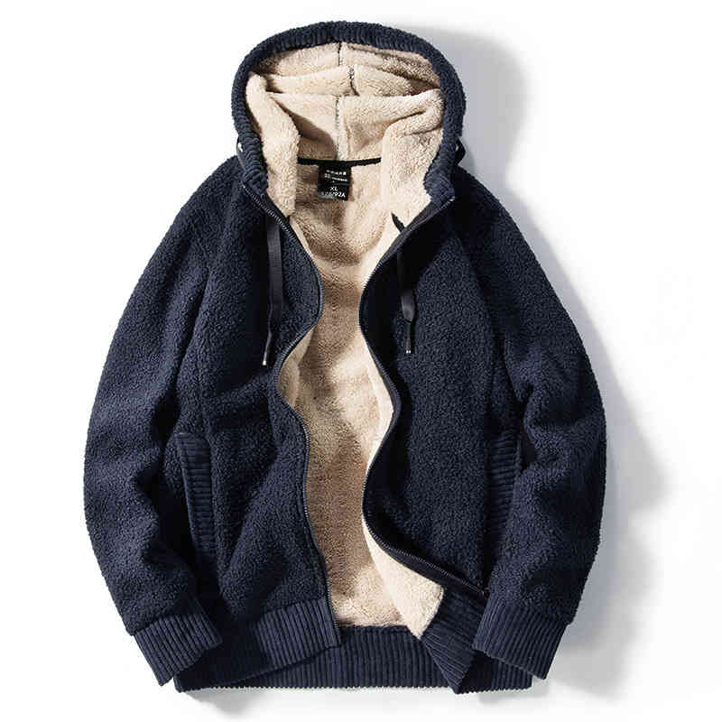 Autumn and Winter Cashmere Cardigan Large Size Sweater Men's Warm Jacket with Thickened Hooded Teddy Velvet Couple's, Gray
Autumn and Winter Cashmere Cardigan Large Size Sweater Men's Warm Jacket with Thickened Hooded Teddy Velvet Couple's, Gray