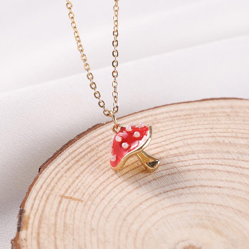 Chains Makersland Red Mushroom Pendant Necklace Cute Food Shape Sweet Korean Chain Prensent For Girls Women Collar Accessary
Chains Makersland Red Mushroom Pendant Necklace Cute Food Shape Sweet Korean Chain Prensent For Girls Women Collar Accessary