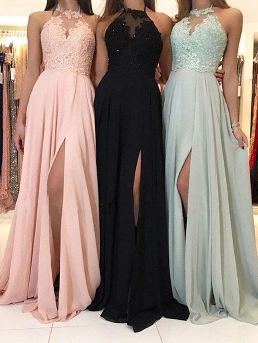 Western Country Garden Lace Chiffon Bridesmaid Dresses A Line Halter Neck Appliques Top Split Long Summer Boho Maid of Honor Gowns Plus Size Evening Prom Wears
Western Country Garden Lace Chiffon Bridesmaid Dresses A Line Halter Neck Appliques Top Split Long Summer Boho Maid of Honor Gowns Plus Size Evening Prom Wears