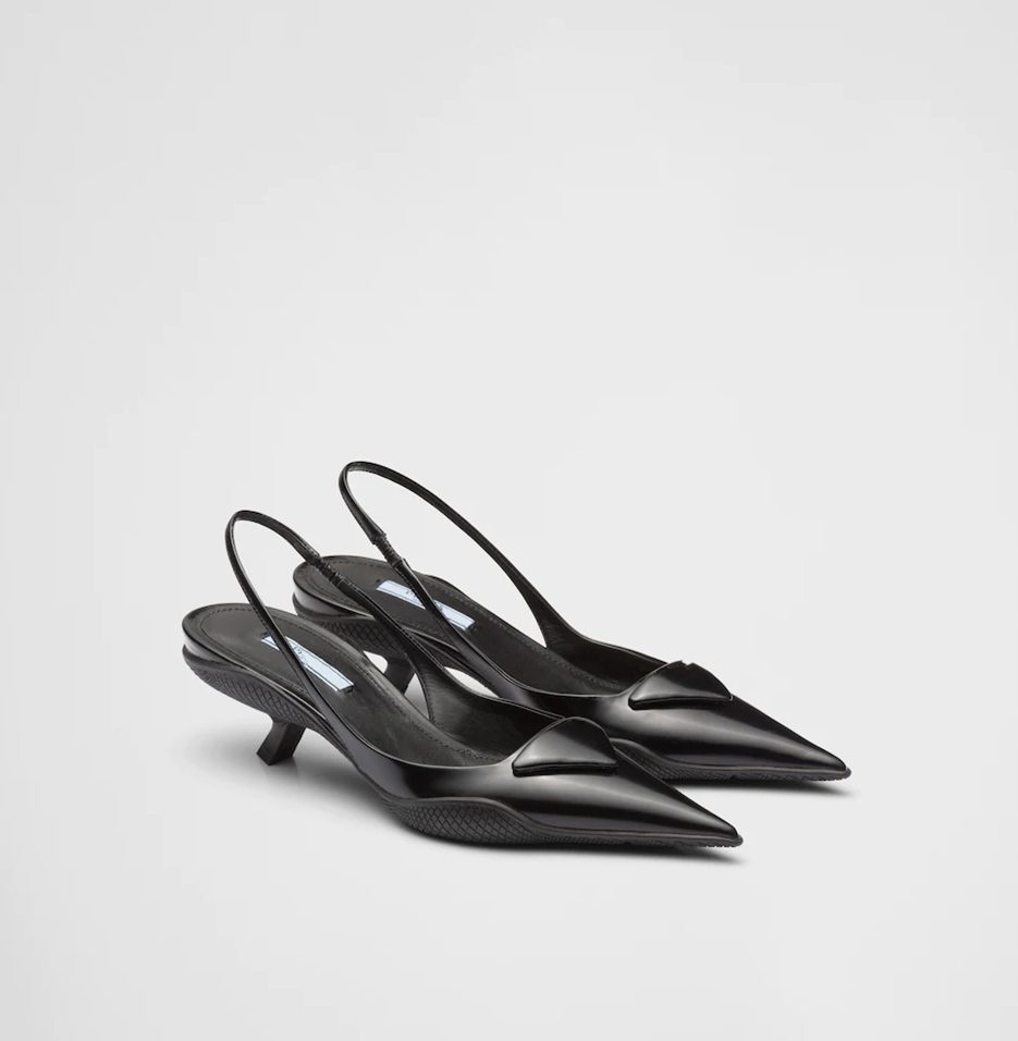 Designer Heels Women Dress Shoes Luxury Triangle Logo Brushed Leather Slingback Pumps Pointed Toes Comma Heel EU34-40 With Box Dresses, 04
Designer Heels Women Dress Shoes Luxury Triangle Logo Brushed Leather Slingback Pumps Pointed Toes Comma Heel EU34-40 With Box Dresses, 04
