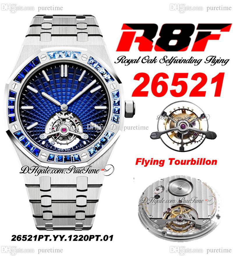 R8F 2652 Extra Thin Hand-Winding Tourbillon Mens Watch 41mm SIHH Mechanical Diamonds Bezel D-Blue Dial Stainless Steel Bracelet Super Edition Pureitme C3, Enhanced waterproofing service
R8F 2652 Extra Thin Hand-Winding Tourbillon Mens Watch 41mm SIHH Mechanical Diamonds Bezel D-Blue Dial Stainless Steel Bracelet Super Edition Pureitme C3, Enhanced waterproofing service
