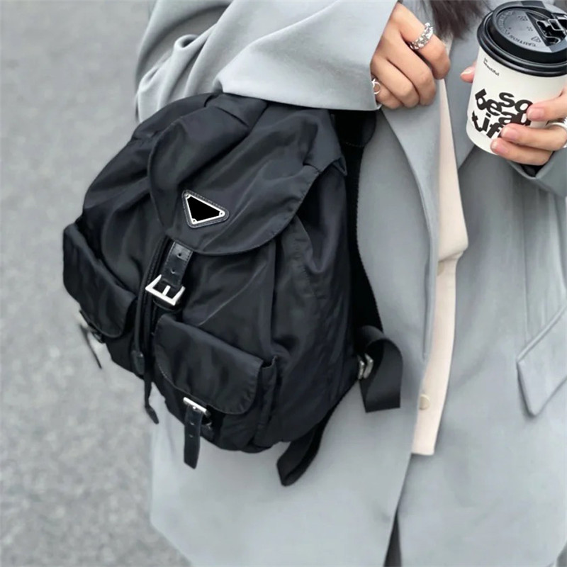 Women Backpacks Nylon Backpack Designer Triangle Shoulder Bags Mens Rucksacks, Black
Women Backpacks Nylon Backpack Designer Triangle Shoulder Bags Mens Rucksacks, Black