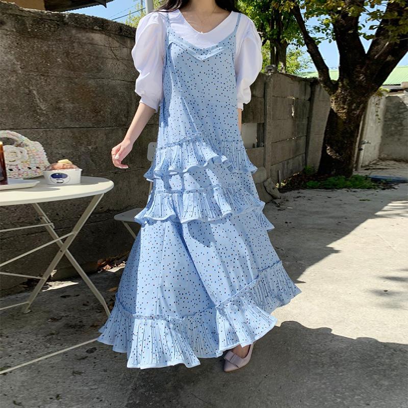 Plus Size Dresses Summer Simple Wave Point Woman Dress Ruffled Temperament, Fashionable And Loose For Women +shirt 2022 
Plus Size Dresses Summer Simple Wave Point Woman Dress Ruffled Temperament, Fashionable And Loose For Women +shirt 2022