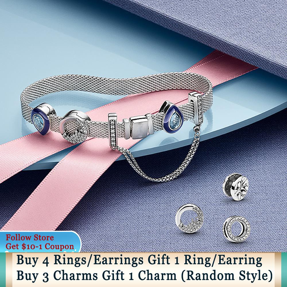 S925 925 Silver Charm Beads Dangle Family Tree Heart Daisy Flower Clip Bead Fit Charms Bracelet DIY Jewelry Accessories