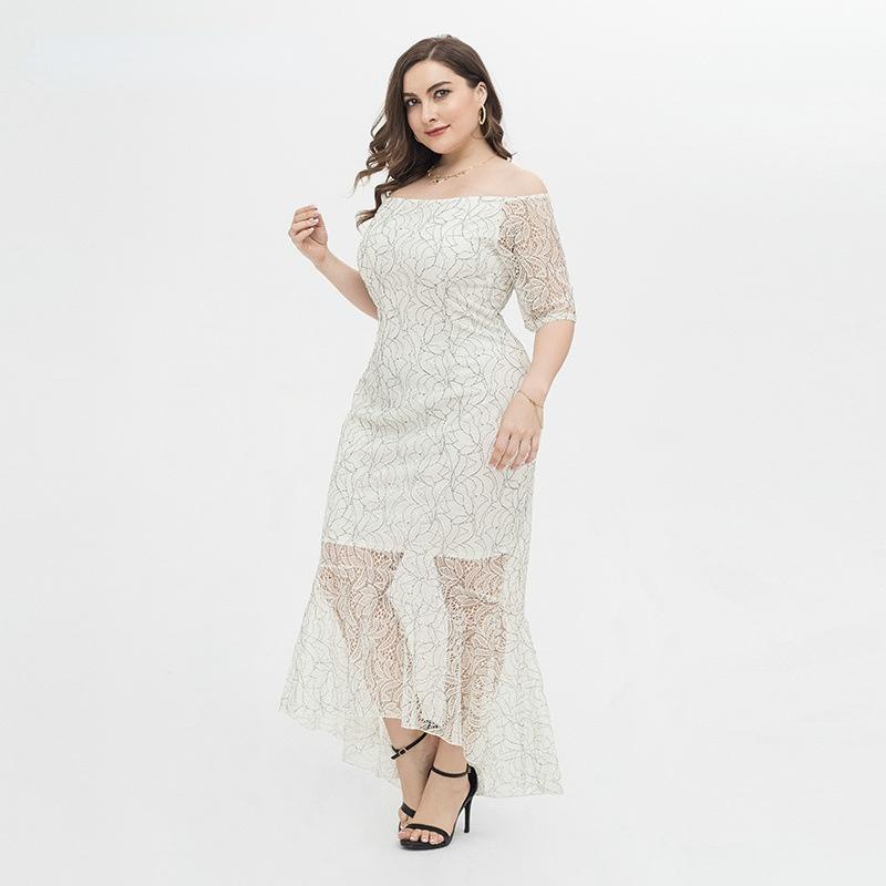 Plus Size Dresses / 4XL Women's Summer And Autumn Large Dress Elegant White Lace Party
Plus Size Dresses / 4XL Women's Summer And Autumn Large Dress Elegant White Lace Party