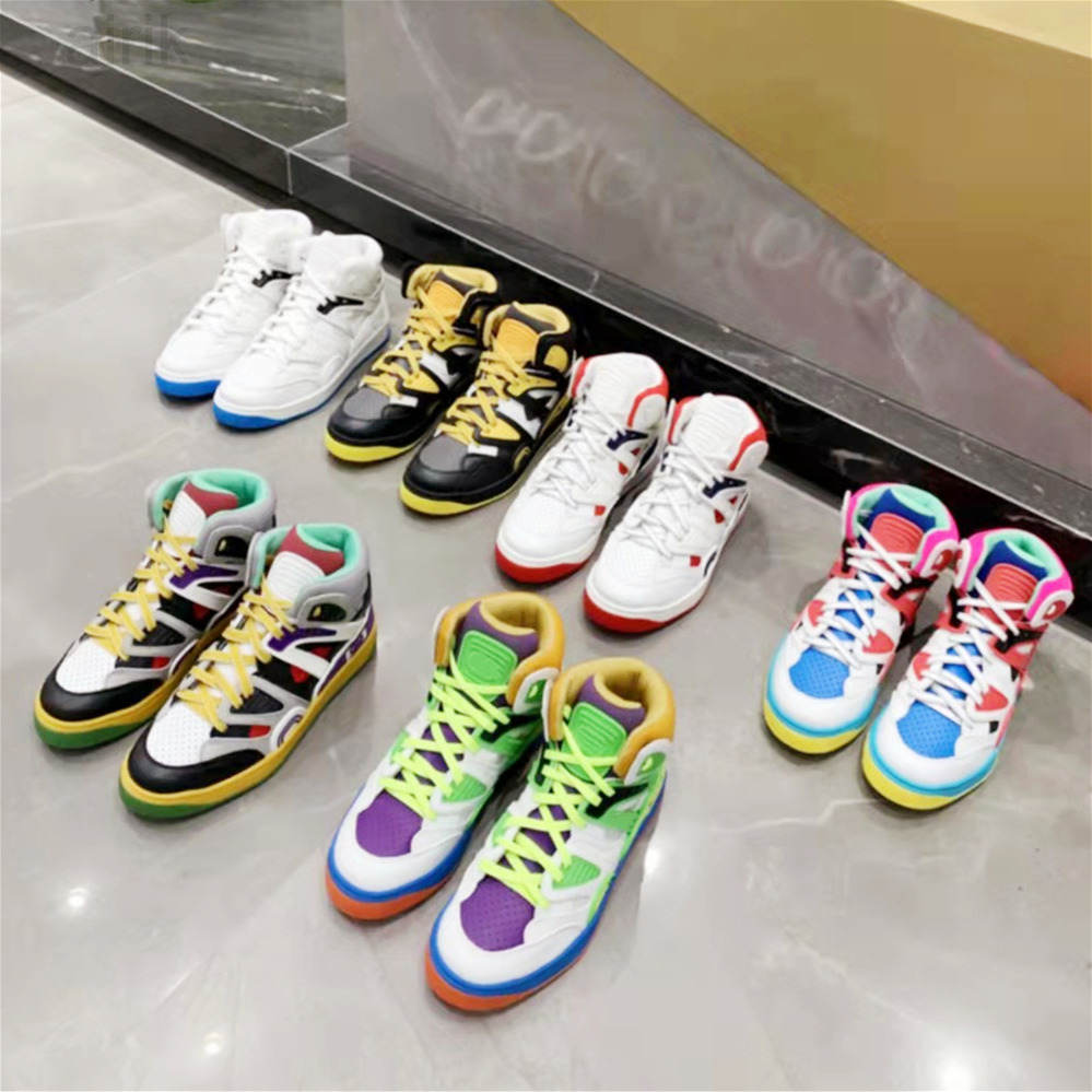 Brand Designer Couple Basketball Shoes Fashion Mixed Color Leather Fabric High Top Men Women Sports shoes Leisure Lace-Up Flat Running, Color4
Brand Designer Couple Basketball Shoes Fashion Mixed Color Leather Fabric High Top Men Women Sports shoes Leisure Lace-Up Flat Running, Color4