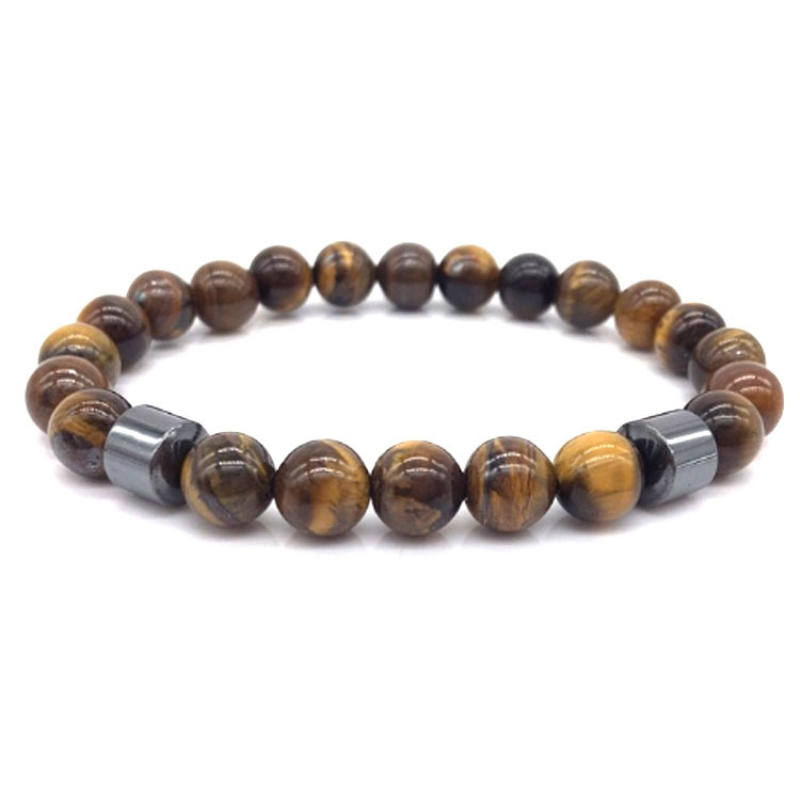 Tiger Eye Obsidian Hematite Turquoise Stone Strands Bracelets Handmade Beaded Jewelry for Lovers Gift