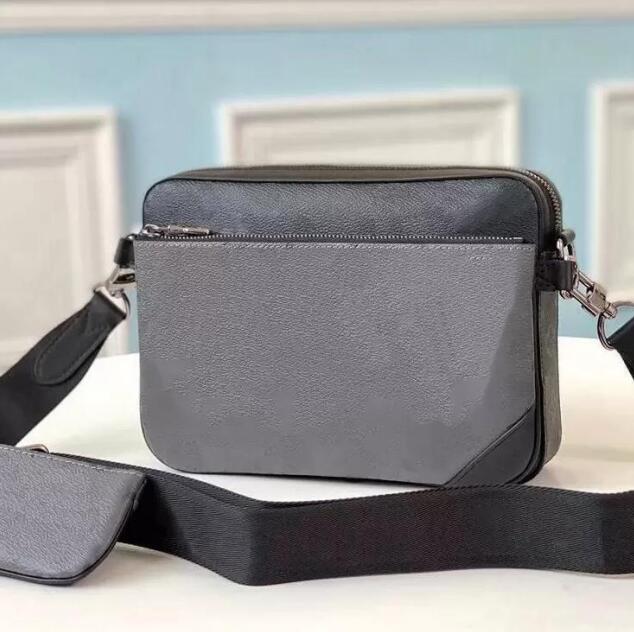 Handbags Men Leather TRIO Messenger Bags Luxury Shoulder Bag Make up Bags Designer Handbag Tote, Black grid
Handbags Men Leather TRIO Messenger Bags Luxury Shoulder Bag Make up Bags Designer Handbag Tote, Black grid