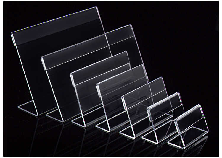 Various Smaller Size T1.3mm Clear Acrylic Plastic Sign Display Paper Label Card Price Tag Holder L Shaped Stand Horizontal On Table 50pcs
Various Smaller Size T1.3mm Clear Acrylic Plastic Sign Display Paper Label Card Price Tag Holder L Shaped Stand Horizontal On Table 50pcs