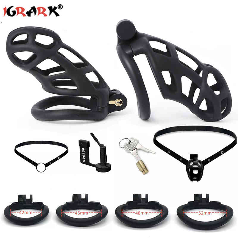 Cobra Male Chastity Device Cock Cage Penis Ring Sleeve Erotic Urethral Lock Bondage Waist Belt Fetish Adult Sex Toys for Men