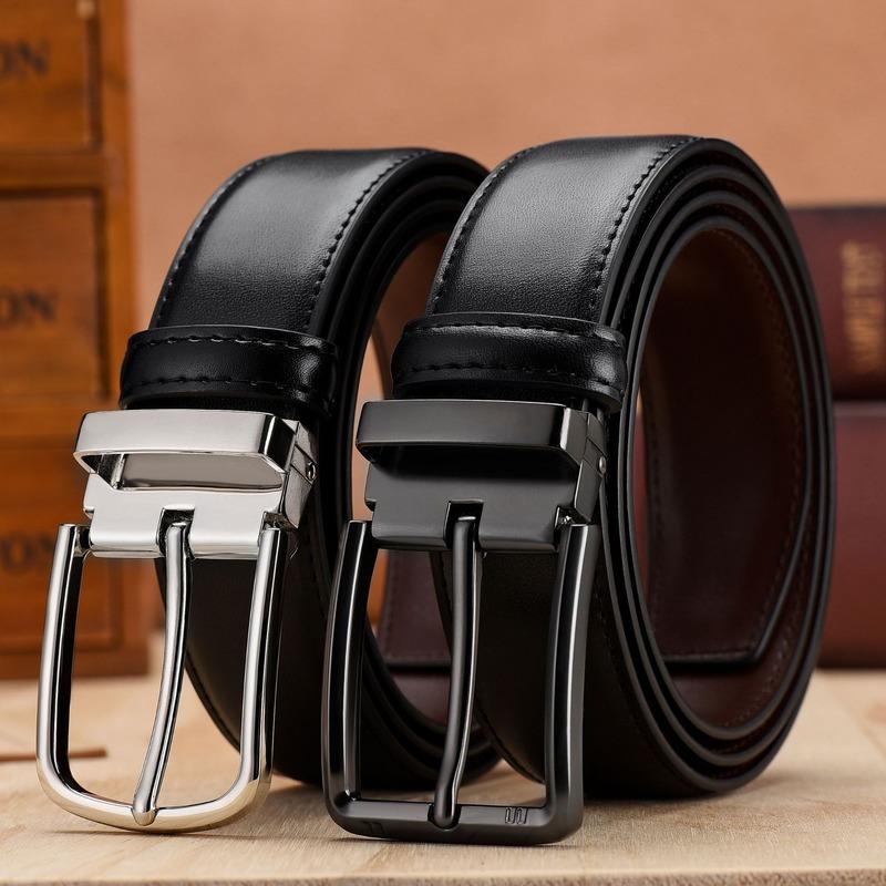Belts 3.3cm Genuine Leather Men's Belt Alloy Pin Buckle Double Sided Available Preferred Layer Luxury WholesaleBelts, Black
Belts 3.3cm Genuine Leather Men's Belt Alloy Pin Buckle Double Sided Available Preferred Layer Luxury WholesaleBelts, Black