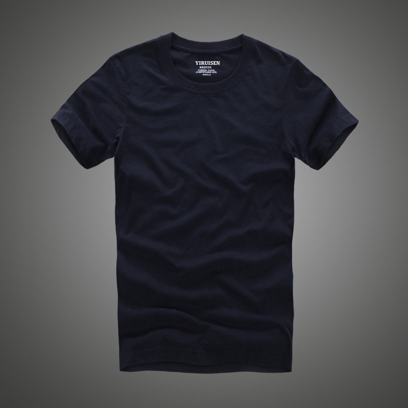 Men Tshirt 100% Cotton Solid Color O-Neck Short Sleeve T shirt Male High Quality 220325