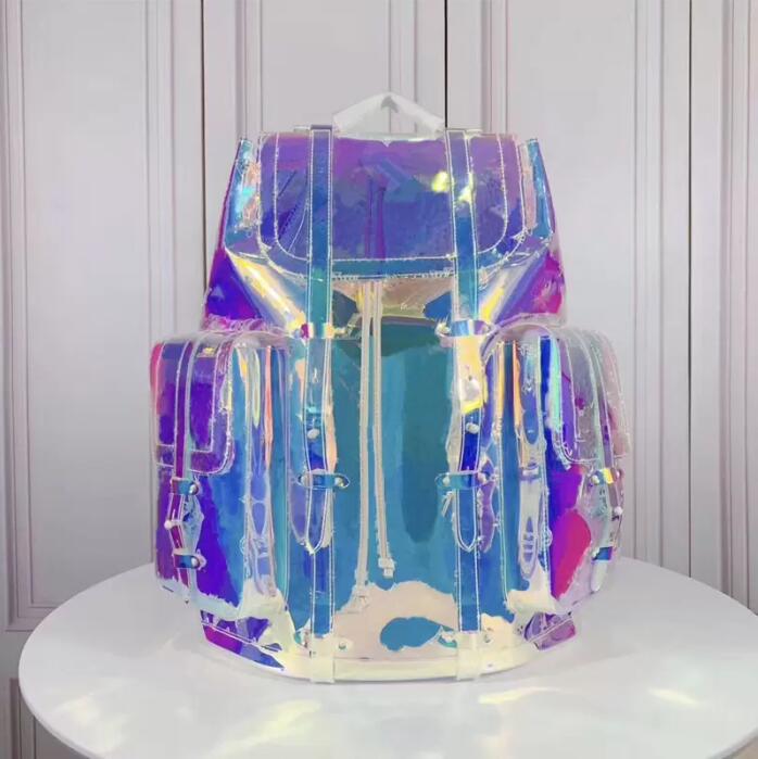 Designer Laser Backpack Classic Unisex Handbags Fashion Dazzling Colorful Letter Printed PVC Material Clear Top quality Travel Notebook Backpacks, Laser color
Designer Laser Backpack Classic Unisex Handbags Fashion Dazzling Colorful Letter Printed PVC Material Clear Top quality Travel Notebook Backpacks, Laser color