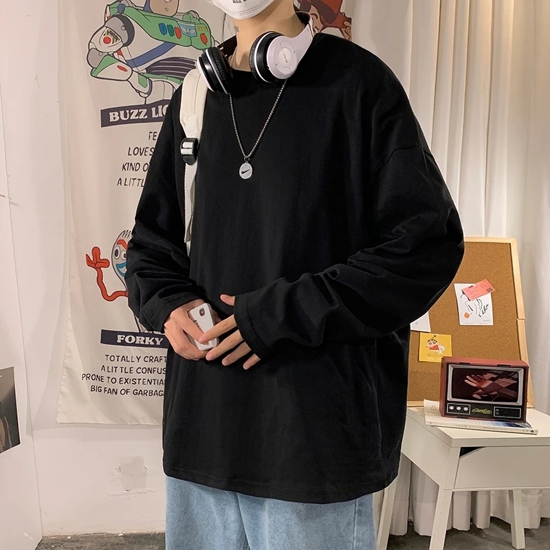 100 Cotton Spring Long sleeve T Shirt Women Basic Tee Oversize Casual O neck Tshirt 220728