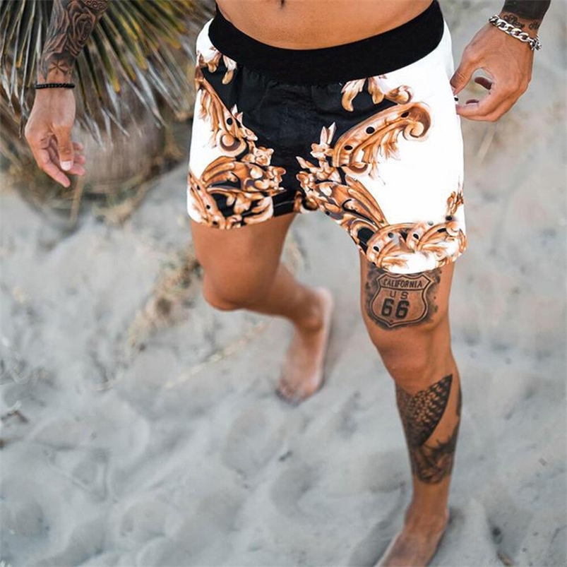 

Mens Swim Shorts Quick Dry Summer Fashion Beach Trunks Hawaii Printing Fitness Street S 3XL 220615, C-08