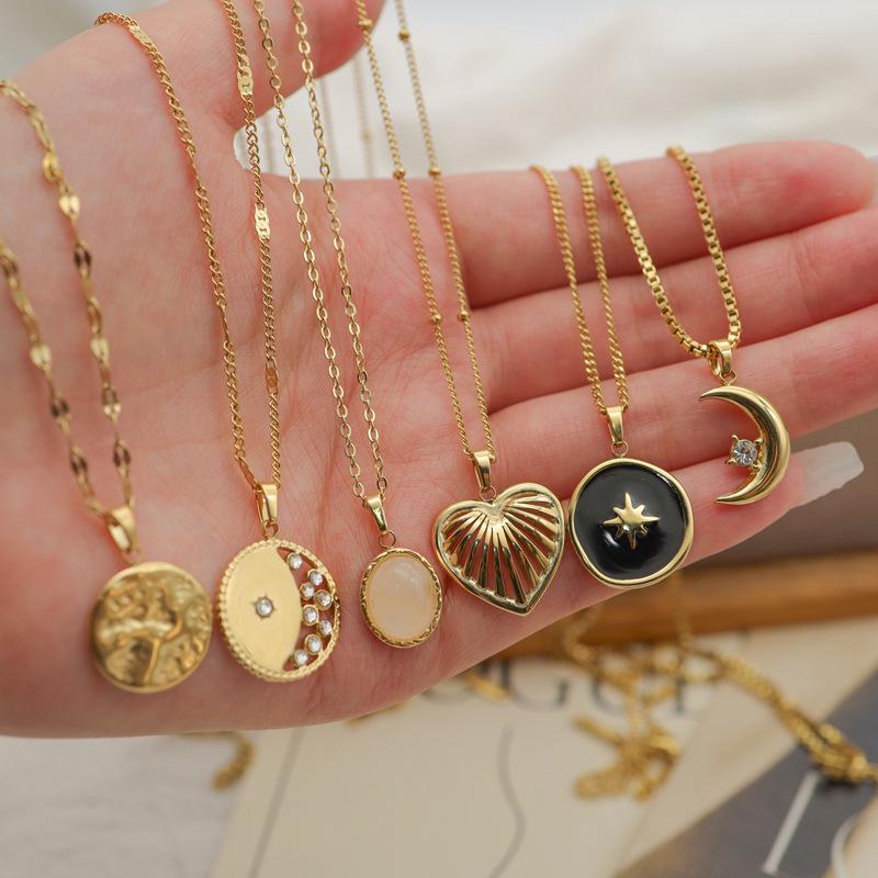 Pendant Necklaces Vintage 18k Stainless Steel Necklace For Women Gold PVD Plated Dripping Oil Jewelry Party GiftPendant
Pendant Necklaces Vintage 18k Stainless Steel Necklace For Women Gold PVD Plated Dripping Oil Jewelry Party GiftPendant