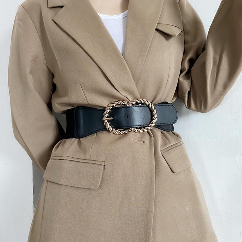 Belts Fashion Corset Belt Gold Pin Buckle Black Waistbands For Women Waist Elastic Cummerbund Wide Stretch Ceinture Femme Dress Girls, Black;brown
Belts Fashion Corset Belt Gold Pin Buckle Black Waistbands For Women Waist Elastic Cummerbund Wide Stretch Ceinture Femme Dress Girls, Black;brown