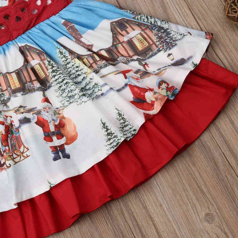 Christmas Princess Dress Toddler Girls Outfits Kids Baby Girl Bowknot Party XMAS Gown Formal Dress Come L260529 - view 6