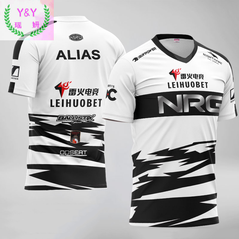 CSGO NRG Esports Jersey Seragam Pemain Kaos Oblong Permainan Penggemar ID Sesuai Pesanan Kaos Oblong Nama Kustom Pria Wanita Gaya Lengan 220613
