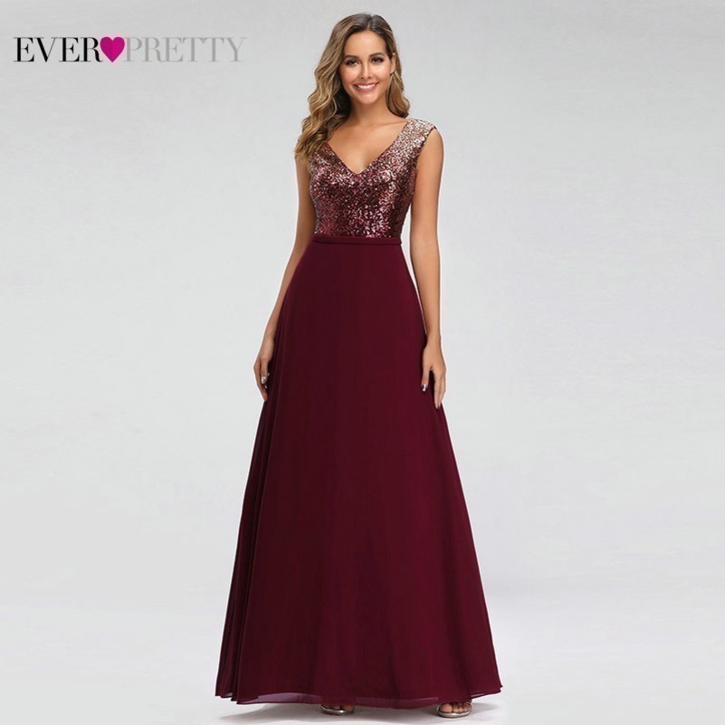 Vestido Madrinha Ever Pretty Bury Bridesmaid Dresses ALine VNeck Sexy Sequined Wedding Guest Dresses Sukienka Wesele Y200109, Burgundy
Vestido Madrinha Ever Pretty Bury Bridesmaid Dresses ALine VNeck Sexy Sequined Wedding Guest Dresses Sukienka Wesele Y200109, Burgundy