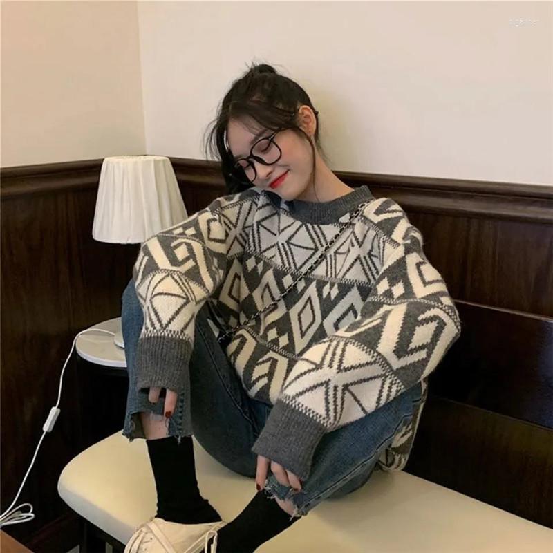 Women' Sweaters Women Knitted Pullovers Loose Vintage Argyle Harajuku Ulzzang Oversized Korean Leisure Chic Soft Basic JumperWomen' Olga22, Gray
Women' Sweaters Women Knitted Pullovers Loose Vintage Argyle Harajuku Ulzzang Oversized Korean Leisure Chic Soft Basic JumperWomen' Olga22, Gray