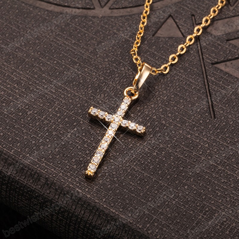 Fashion Women Pendants Crystal Jesus Cross Pendant Necklaces Jewelry For Men/Women Jewelry Necklace Gifts