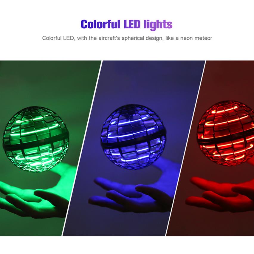 Original Flynova Pro Fly Ball Spinner Magic Drone Hover Sensory Hand Control Boomerang with LED Light Toys Kids Family Gift 220311