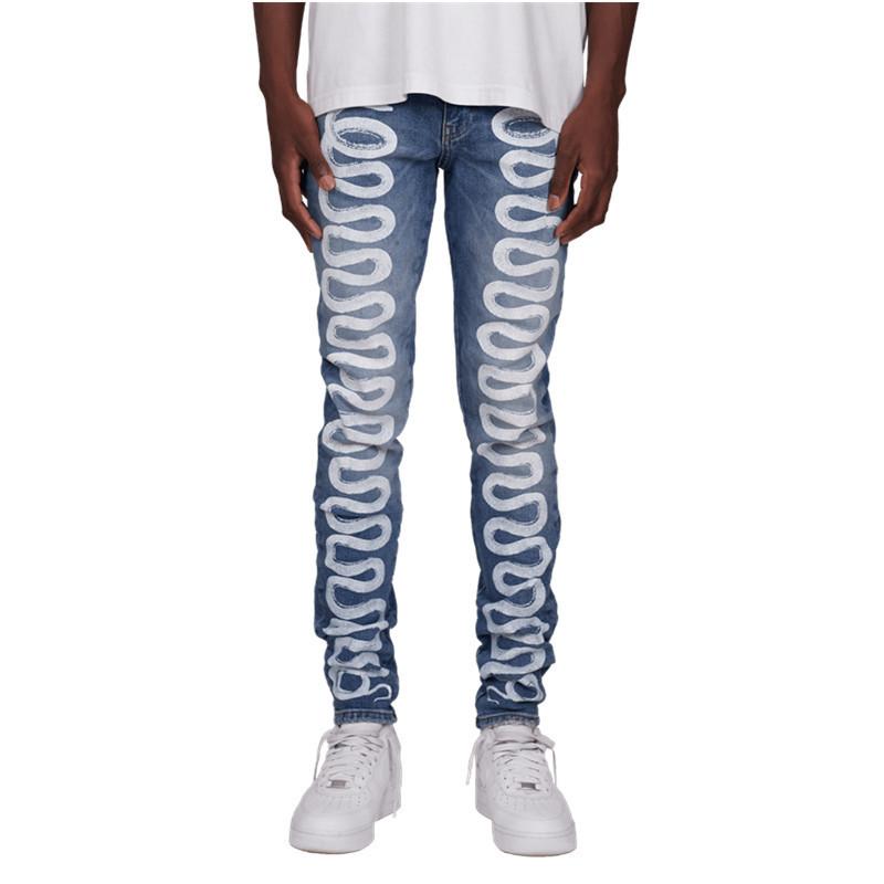 Men's Jeans Mens Fashion Printed Pants Designer Painted Denim Trousers Slim Fit Stretchy Streetwear Bottoms Wahsed BlueMen's, Black
Men's Jeans Mens Fashion Printed Pants Designer Painted Denim Trousers Slim Fit Stretchy Streetwear Bottoms Wahsed BlueMen's, Black
