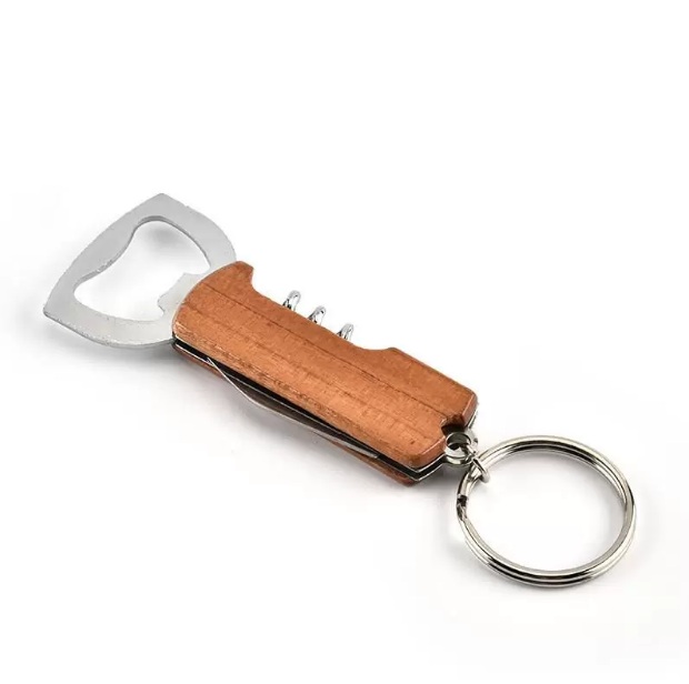 Openers Wooden Handle Bottle Keychain Knife Double Hinged Corkscrew Stainless Steel Key Ring Opening Tools Bar
Openers Wooden Handle Bottle Keychain Knife Double Hinged Corkscrew Stainless Steel Key Ring Opening Tools Bar