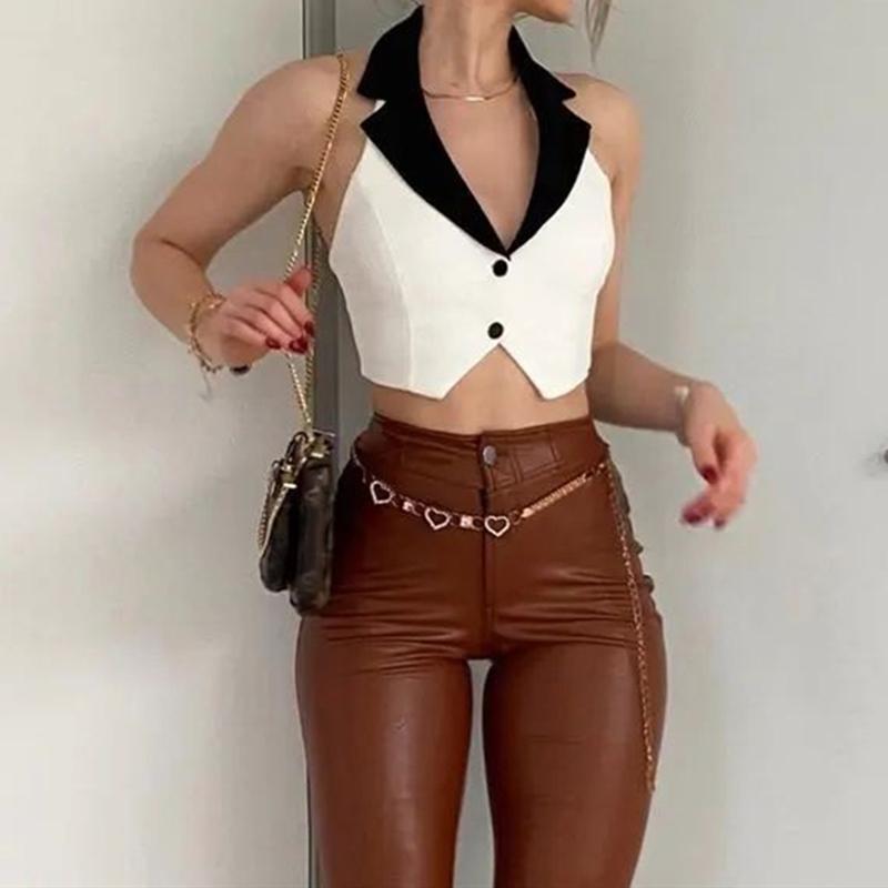 Women' Tanks & Camis Fashion Women Vintage Sexy Patchwork Halter Tank Top Backless Sleeveless Slim-fit Crop Summer Casual StreetwearWomen, White
Women' Tanks & Camis Fashion Women Vintage Sexy Patchwork Halter Tank Top Backless Sleeveless Slim-fit Crop Summer Casual StreetwearWomen, White