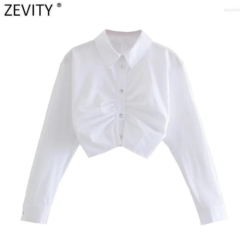 Women's Blouses & Shirts Zevity Women Simply Solid Pleats Design Short Smock Blouse Ladies Casual White Poplin Shirt Chic Blusas Feminas Cro, As pic ls9804hh
Women's Blouses & Shirts Zevity Women Simply Solid Pleats Design Short Smock Blouse Ladies Casual White Poplin Shirt Chic Blusas Feminas Cro, As pic ls9804hh