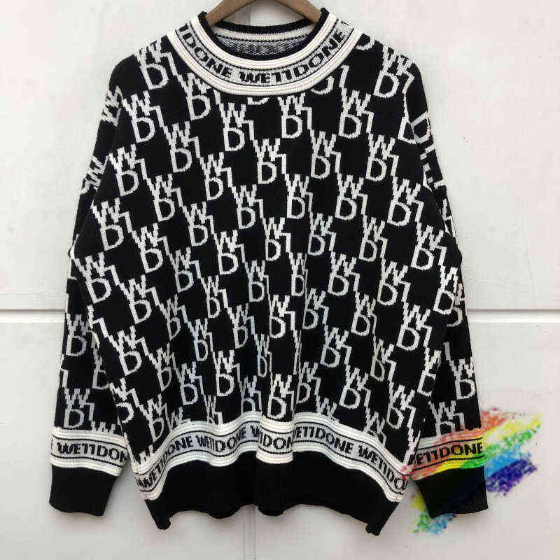 2021fw We11done Knitted Sweater Men Woman Best Quality Crewneck Welldone Jacquard Loose Jacquard Sweater T220721
2021fw We11done Knitted Sweater Men Woman Best Quality Crewneck Welldone Jacquard Loose Jacquard Sweater T220721
