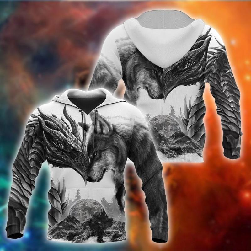 Men's Hoodies & Sweatshirts Tattoos Dragon And Wolf 3D All Over Printed Men Sweatshirt Unisex Streetwear Zipper Pullover Casual Jacket KJ020
Men's Hoodies & Sweatshirts Tattoos Dragon And Wolf 3D All Over Printed Men Sweatshirt Unisex Streetwear Zipper Pullover Casual Jacket KJ020