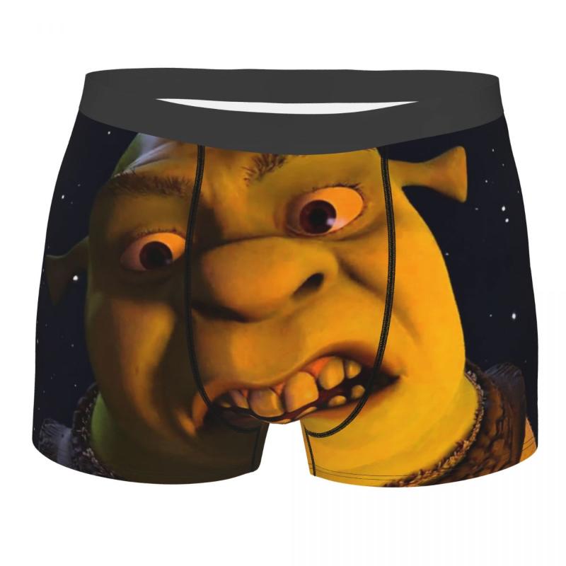 Men' Shorts Man Boxer Briefs Panties Shrek Soft Underwear Funny Homme Sexy -XXL UnderpantsMen, Black