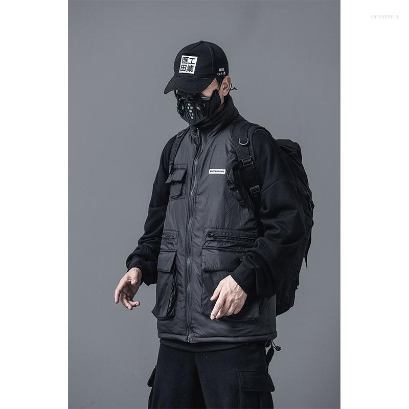 Men's Vests Fashion HIP HOP Winter Autumn Sleeveless Jacket Casual Techwear Cargo Multi-Pockets Zip Up Men Cotton Vest Kare22, Black
Men's Vests Fashion HIP HOP Winter Autumn Sleeveless Jacket Casual Techwear Cargo Multi-Pockets Zip Up Men Cotton Vest Kare22, Black