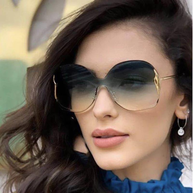 Sunglasses Fashion Oversized Rimless Women Designer One-Piece Lens Gradient Sexy Lady Butterfly Sun Glasses UV400
Sunglasses Fashion Oversized Rimless Women Designer One-Piece Lens Gradient Sexy Lady Butterfly Sun Glasses UV400