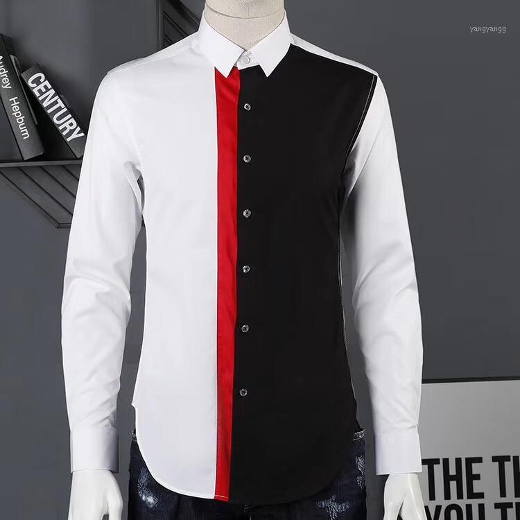 Calidad Color Matching Hombres Vestido Camisas Cuello Vuelto Respirable Slim Fit Fiesta Boda De Esmoquin Men's Casual Shirts, Beige
Calidad Color Matching Hombres Vestido Camisas Cuello Vuelto Respirable Slim Fit Fiesta Boda De Esmoquin Men's Casual Shirts, Beige