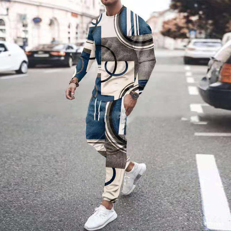 Spring Men s Set Tracksuit Men Sportsuits Gentlemen T shirt Suit Long Sleeve Colorful Gyms Casual Sportswear 220615