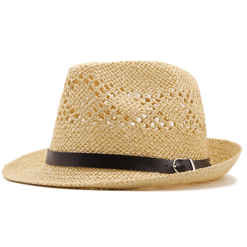 Summer men Fedora Hats for Women Straw Sun Hats Wide Brim summer Visor Cap Solid Straw Jazz Hat Beach cap Sombrero Panama Gorras 220507