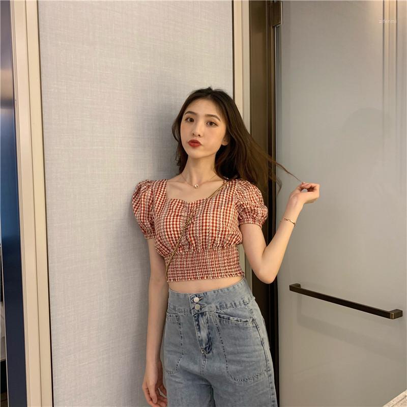 Women Retro Ballet Plaid Printed Shirt Sleeve Square Collar Sexy Short Blouse Summer Self-cultivation Crop Tops Women's Blouses & Shirts, Black
Women Retro Ballet Plaid Printed Shirt Sleeve Square Collar Sexy Short Blouse Summer Self-cultivation Crop Tops Women's Blouses & Shirts, Black