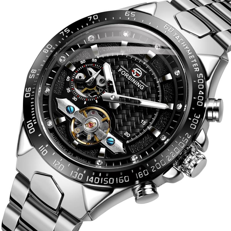 Wristwatches Forsining Mens Watches Simple Wind Flywheel Nail Scale Mechanical Watch Steel Strap Wrist Gold WatchWristwatches, 03
Wristwatches Forsining Mens Watches Simple Wind Flywheel Nail Scale Mechanical Watch Steel Strap Wrist Gold WatchWristwatches, 03