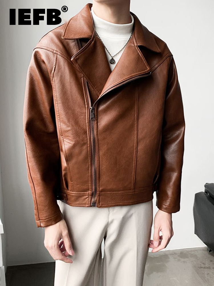IEFB Autumn Korean PU Leather Jacket Fashion Men's Motorcycle Clothes Short Casual Zipped Coat Vintage Chic Clothing 220816, Black
IEFB Autumn Korean PU Leather Jacket Fashion Men's Motorcycle Clothes Short Casual Zipped Coat Vintage Chic Clothing 220816, Black