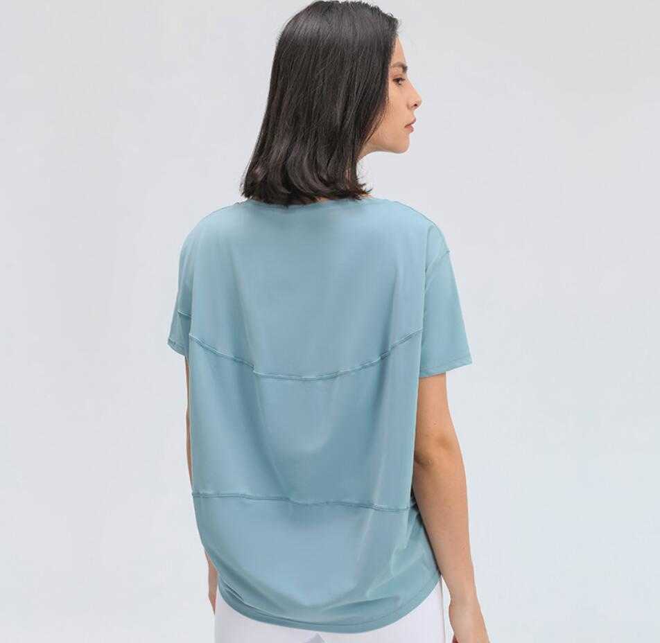 L-85 yoga outfits tops slim fit breathable women training running fitness clothing solid color loose short sleeve workout gym sport, Black
L-85 yoga outfits tops slim fit breathable women training running fitness clothing solid color loose short sleeve workout gym sport, Black