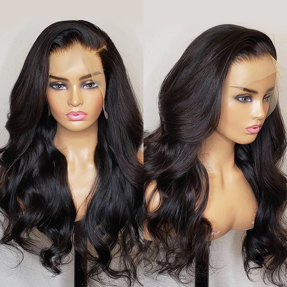 Body Wave Lace Front Human Hair Wig for Black Women Pre Plucked Brazilian 13x4 30 Inch Loose Wave Hd invisible Frontal Wigs 150%density DIVA2
