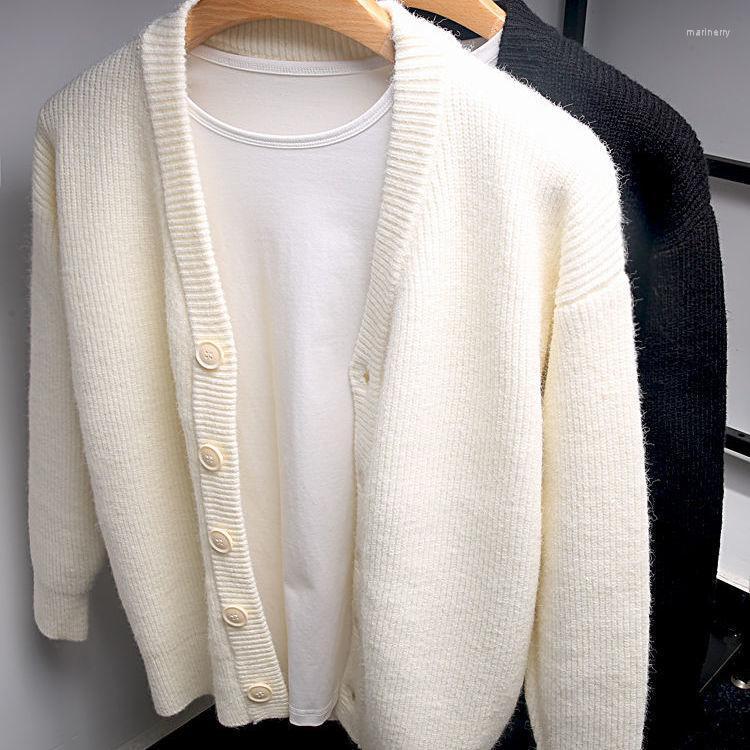 Men' Sweaters Men Cardigan Autumn Male Outwear Mens V-neck Korea Trendy All-match Casual Oversized Loose Knitted Sweater Q72Men' Mari22, White
Men' Sweaters Men Cardigan Autumn Male Outwear Mens V-neck Korea Trendy All-match Casual Oversized Loose Knitted Sweater Q72Men' Mari22, White