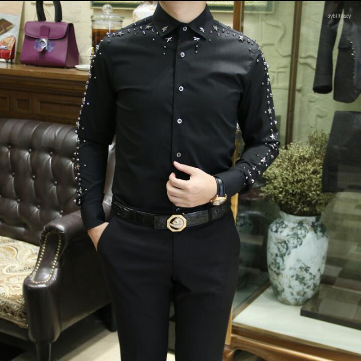Men's Dress Shirts Men's Shirt Long Sleeve Black Color Casual Slim Fit High Quality Camisa HombreMen's Sybi22
Men's Dress Shirts Men's Shirt Long Sleeve Black Color Casual Slim Fit High Quality Camisa HombreMen's Sybi22