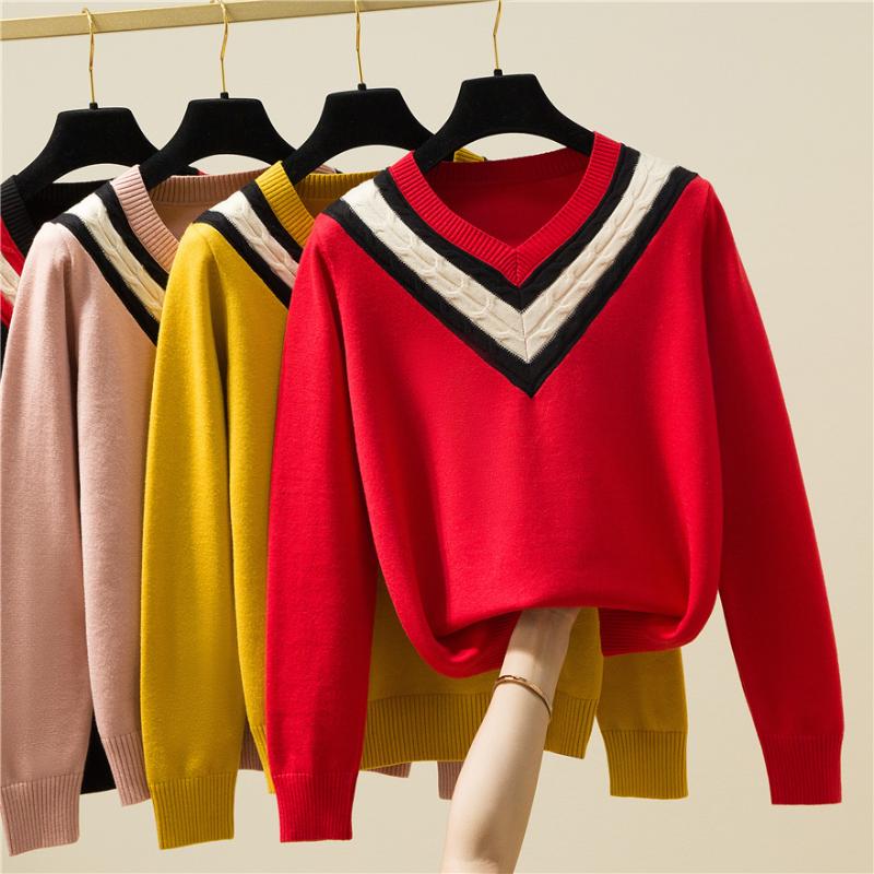 Women's Sweaters Autumn Winter V-NECK BASIC Sweater Pullovers Women 2022 Female Loose Patchwork Pullover Pull MujerWomen's, Black
Women's Sweaters Autumn Winter V-NECK BASIC Sweater Pullovers Women 2022 Female Loose Patchwork Pullover Pull MujerWomen's, Black