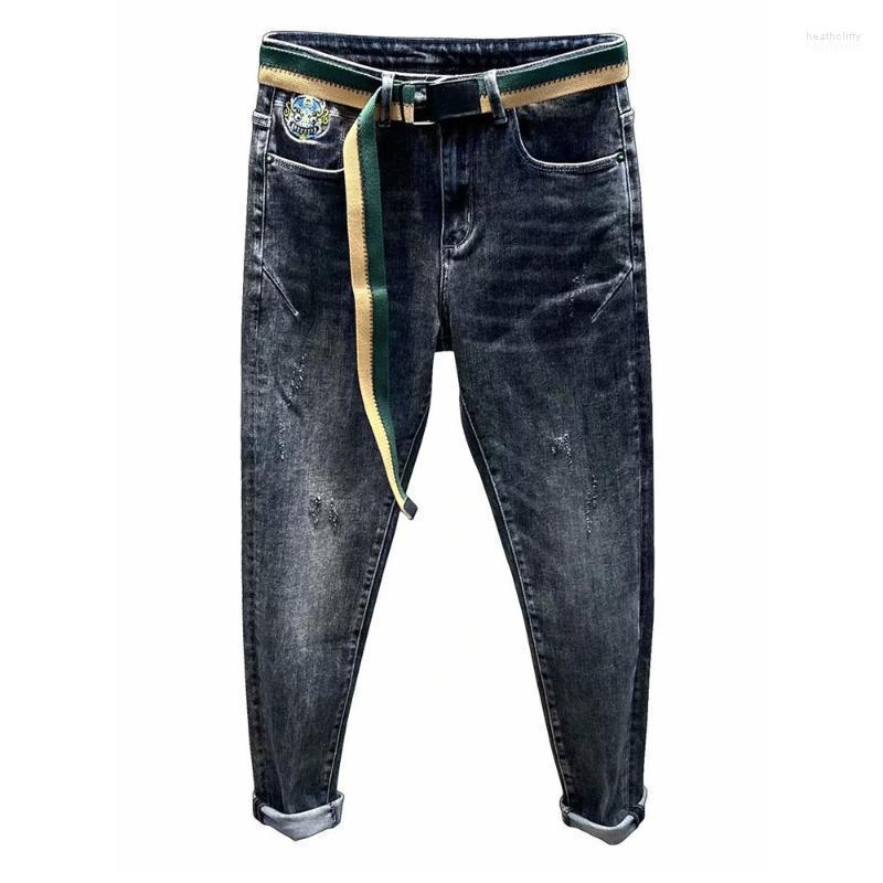 Men's Jeans Men's Slim Feet Stretch Korean Casual Straight Pants Autumn Winter Mens Street Wear Boyfriend Ripped For MenMen's Heat22, Black grey
Men's Jeans Men's Slim Feet Stretch Korean Casual Straight Pants Autumn Winter Mens Street Wear Boyfriend Ripped For MenMen's Heat22, Black grey