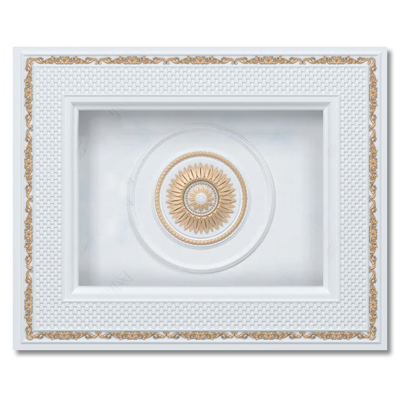 Ceiling Wallpaper Rrolls For Wall 3D Golden Plaster Carving For Living Room Bedroom Wall papers Home Decor Ceiling Wallpapers