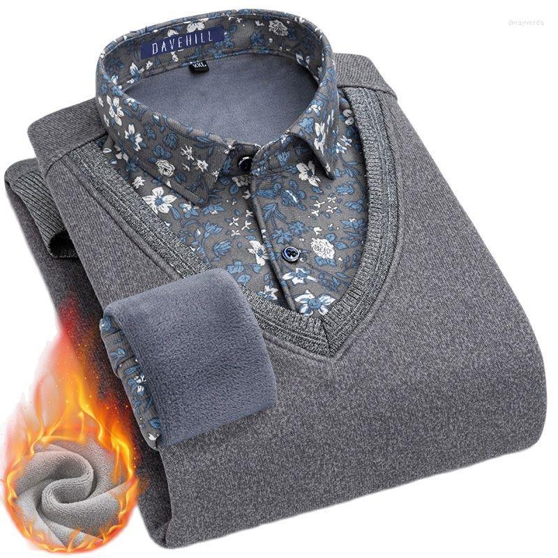 Men's Dress Shirts Long Sleeve Pullover Solid Color Warm Men Fake Two Piece Sweater Plus Velvet Thick Casual Embroidered Dway22, G2
Men's Dress Shirts Long Sleeve Pullover Solid Color Warm Men Fake Two Piece Sweater Plus Velvet Thick Casual Embroidered Dway22, G2